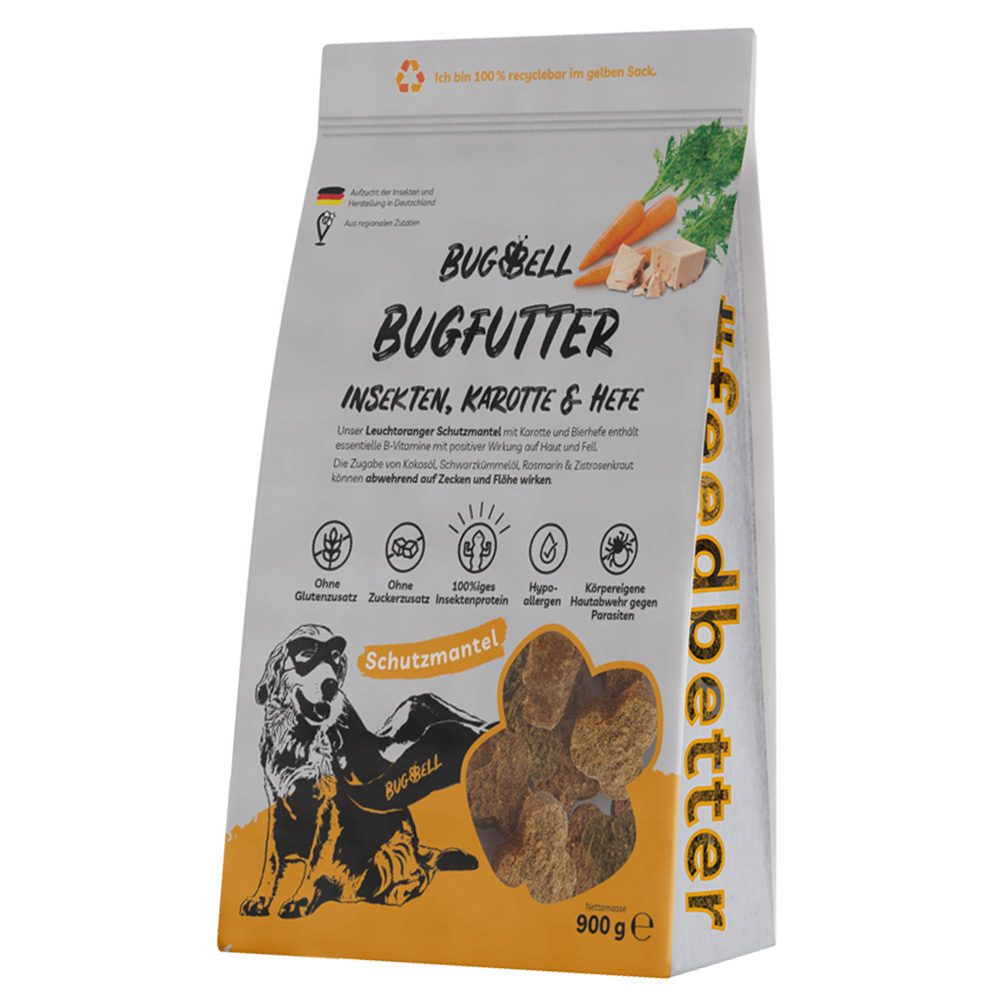 BugBell BugFutter Insekten, Karotte & Hefe - Sparpaket: 4 x 900 g von BugBell