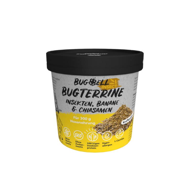 BugBell BugTerrine Adult Insekten, Banane und Chiasamen - Sparpaket: 8 x 100 g von BugBell