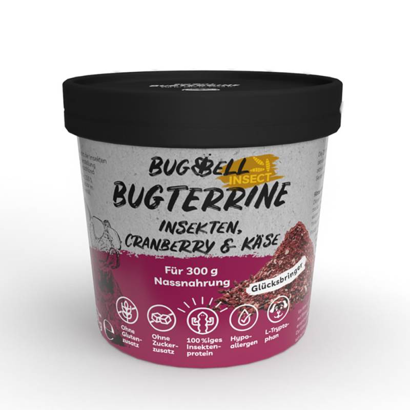 BugBell BugTerrine Adult Insekten, Cranberry und Käse - Sparpaket: 8 x 100 g von BugBell