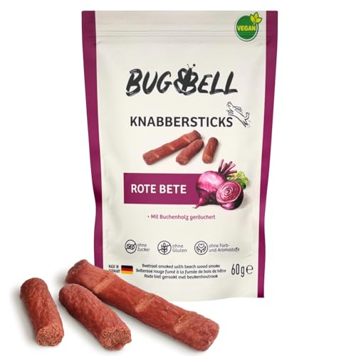 BugBell Softer Hundeleckerli mit Roter Bete 60g, Hundesnack, Dog Treats, Hypoallergen, Vegan, Ohne Zucker, mit Hochwertigen Rohstoffen von BugBell