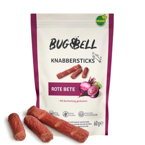 BugBell Softer Hundeleckerli mit Roter Bete 60g, Hundesnack, Dog Treats, Hypoallergen, Vegan, Ohne Zucker, mit Hochwertigen Rohstoffen von BugBell