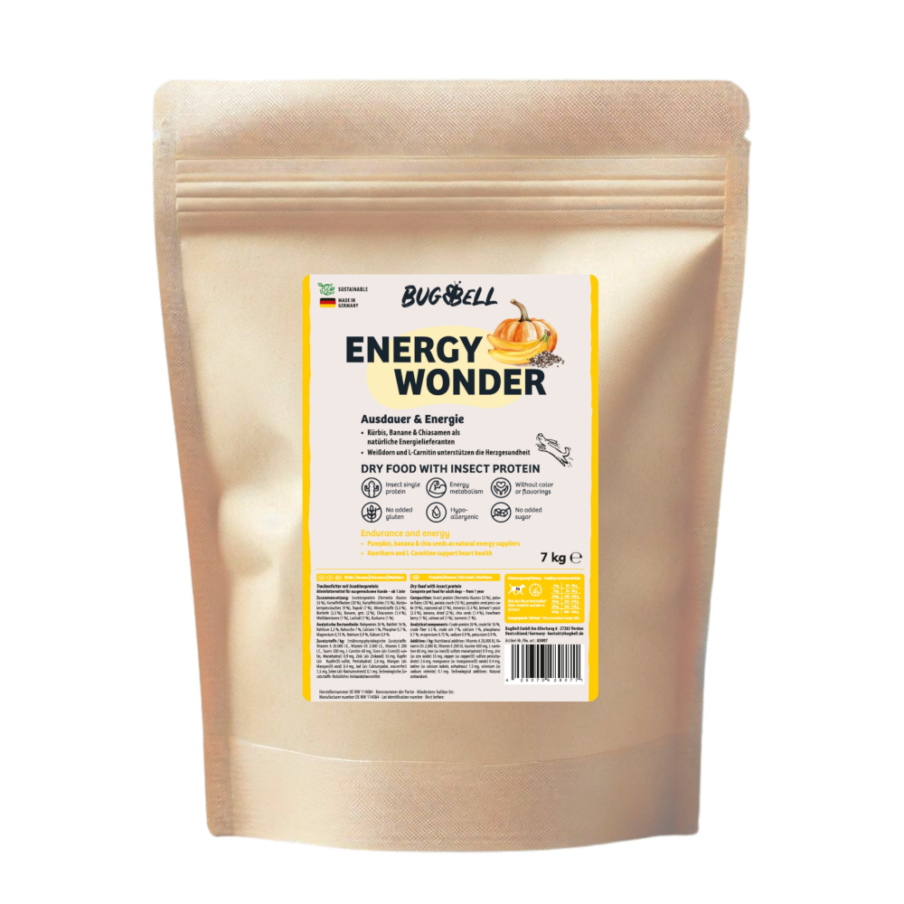 BugBell Trockenfutter Energy Wonder - Sparpaket: 4 x 7 kg BugBell Trockenfutter Energy Wonder - Sparpaket: 4 x 7 kg von BugBell