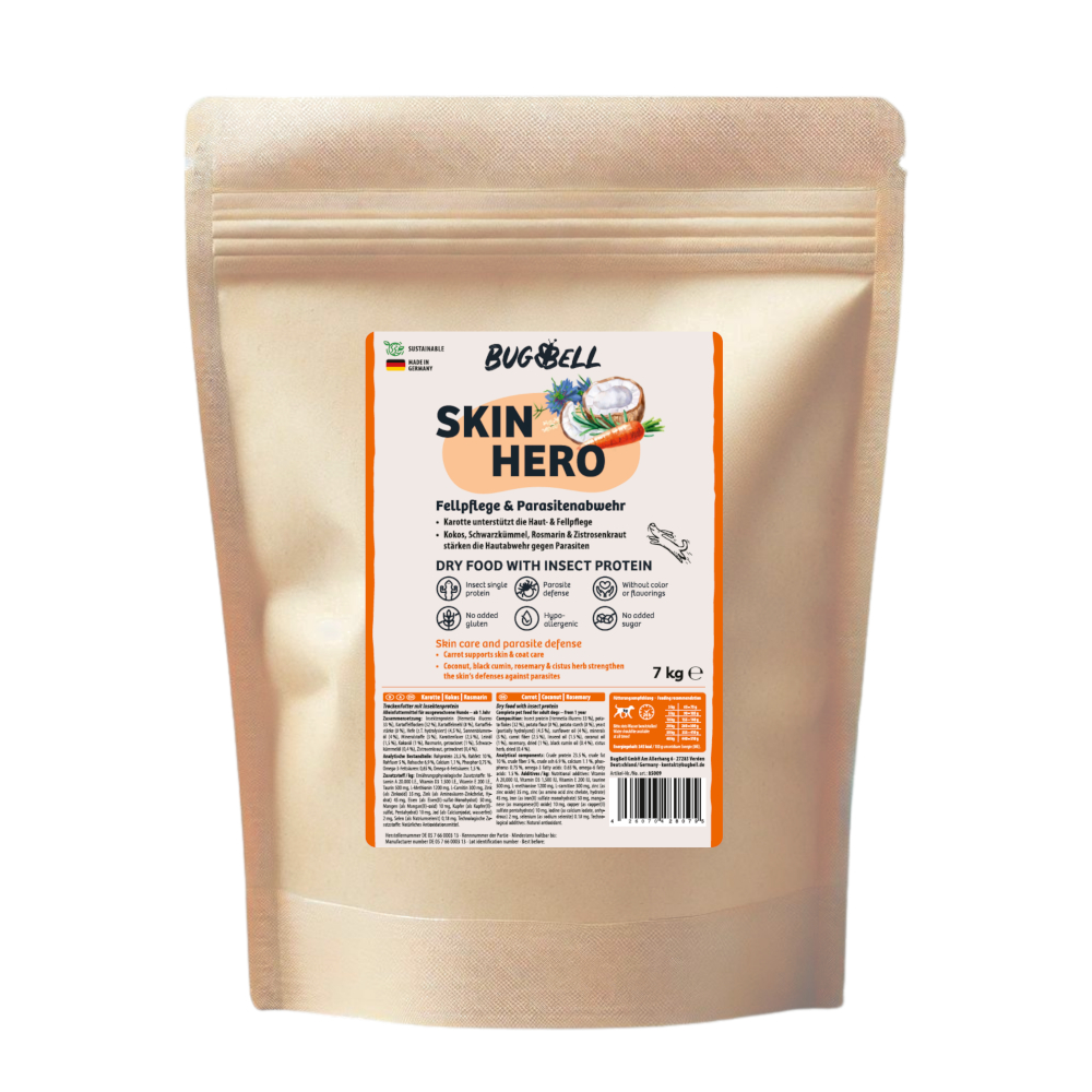 BugBell Trockenfutter Skin Hero - Sparpaket: 4 x 7 kg von BugBell