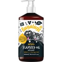 Bugalugs Leinsamenöl – 100 % pflanzliches Omega 3-6-9 Ergänzungsöl für Hunde & Katzen von Bugalugs