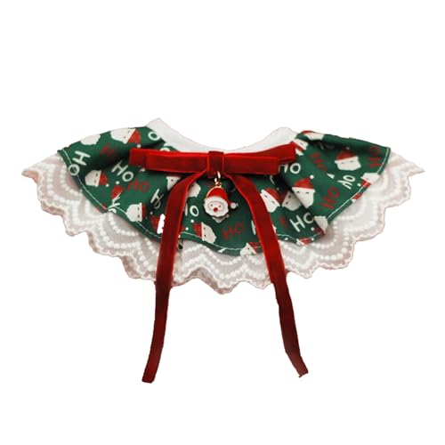 Buhygn Hundehalstücher Weihnachten, Hundelätzchen für den Urlaub - Weiche, verstellbare Weihnachts-Hunde-Lätzchen, Hunde-Bandanas,Niedlicher, atmungsaktiver Haustierschal aus Spitze, wendbares von Buhygn