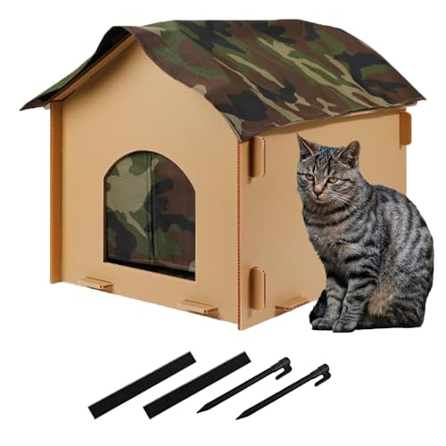 Buhygn Outdoor Cat Shelter | Waterproof Cat House for Stray Cats | Foldable Design with Sleeping Pad | Ideal Stray Cat Shelter for Caring People | Durable and Easy to Set Up for Outdoor Use Buhygn Outdoor Cat Shelter | Waterproof Cat House for Stray Cats | Foldable Design with Sleeping Pad | Ideal Stray Cat Shelter for Caring People | Durable and Easy to Set Up for Outdoor Use von Buhygn