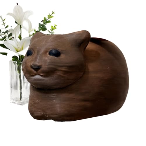 Drehbare Katze, Tierschreibtisch, Zappel, Ka-Waii Katzenornament, tragbarer Bau, dekorative Miniatur, grau, für Schreibtisch, Bücherregale, Zuhause, Tisch Drehbare Katze, Tierschreibtisch, Zappel, Ka-Waii Katzenornament, tragbarer Bau, dekorative Miniatur, grau, für Schreibtisch, Bücherregale, Zuhause, Tisch von Buhygn