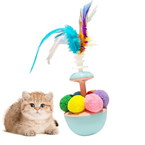 Buhyujkm Cat Ball Feather Toy, Balance Swing Ball, 7.48x2.76x2.76 Inches, Lightweight Kitten Self-Play Interactive Enrichment Feather Teaser for Indoor Cats, Mental & Physical Stimulation Buhyujkm Cat Ball Feather Toy, Balance Swing Ball, 7.48x2.76x2.76 Inches, Lightweight Kitten Self-Play Interactive Enrichment Feather Teaser for Indoor Cats, Mental & Physical Stimulation von Buhyujkm