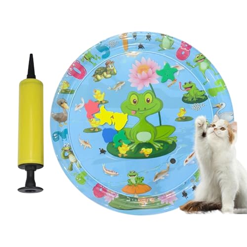 Buhyujkm Cat Water Mat, Thickened PVC Inflatable Sensory Pad, 25.59x21.65 Inches, Interactive Pet Enrichment Water Cats & Dogs, Cooling & Entertaining Activity Mat for Indoor & Outdoor Use Buhyujkm Cat Water Mat, Thickened PVC Inflatable Sensory Pad, 25.59x21.65 Inches, Interactive Pet Enrichment Water Cats & Dogs, Cooling & Entertaining Activity Mat for Indoor & Outdoor Use von Buhyujkm