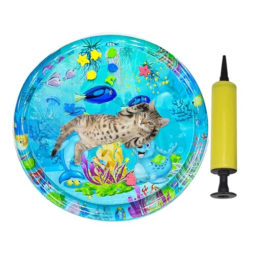 Buhyujkm Cat Water Mat, Thickened PVC Inflatable Sensory Pad, 25.59x21.65 Inches, Interactive Pet Enrichment Water Cats & Dogs, Cooling & Entertaining Activity Mat for Indoor & Outdoor Use Buhyujkm Cat Water Mat, Thickened PVC Inflatable Sensory Pad, 25.59x21.65 Inches, Interactive Pet Enrichment Water Cats & Dogs, Cooling & Entertaining Activity Mat for Indoor & Outdoor Use von Buhyujkm
