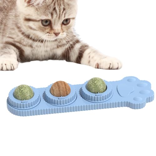 Buhyujkm Catnip Ball, Wall-Mounted Chew Toy Cats, 7.87x1.97x1.57 inches, Rotatable Edible Catnip Licking Ball, Natural Cat Treats for Teeth Cleaning, Boredom Relief, Indoor Interactive Buhyujkm Catnip Ball, Wall-Mounted Chew Toy Cats, 7.87x1.97x1.57 inches, Rotatable Edible Catnip Licking Ball, Natural Cat Treats for Teeth Cleaning, Boredom Relief, Indoor Interactive von Buhyujkm