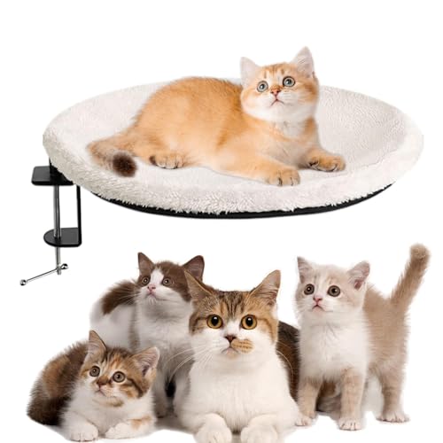 Buhyujkm Desk Cat Bed, Adjustable Clamp Cat Bed, Stable Pet Nest, Soft Removable Cover Comfort, Multifunction Home Working & Games Desks, Fits on Dining Tables for Cats and Kittens Buhyujkm Desk Cat Bed, Adjustable Clamp Cat Bed, Stable Pet Nest, Soft Removable Cover Comfort, Multifunction Home Working & Games Desks, Fits on Dining Tables for Cats and Kittens von Buhyujkm