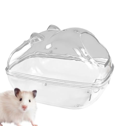 Hamster Sand Bath Box, Clear Dwarf Hamster Toilet, 5.67x4.06x3.82 Inches, Small Animal Cleaning Bathtub, Gerbil Dust Bath Container for Odor Control and Hygiene in Home Cage Hamster Sand Bath Box, Clear Dwarf Hamster Toilet, 5.67x4.06x3.82 Inches, Small Animal Cleaning Bathtub, Gerbil Dust Bath Container for Odor Control and Hygiene in Home Cage von Buhyujkm
