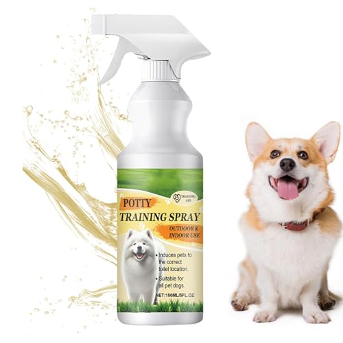 Töpfchentrainingsspray für Hunde, 150 ml, Welpen-Pink- und Kot-Trainer, 5,8 x 5,8 x 16,8 cm, Verhaltenskorrektor für Toilettentraining, Indoor- und Outdoor-Haustierführer Töpfchentrainingsspray für Hunde, 150 ml, Welpen-Pink- und Kot-Trainer, 5,8 x 5,8 x 16,8 cm, Verhaltenskorrektor für Toilettentraining, Indoor- und Outdoor-Haustierführer von Buhyujkm