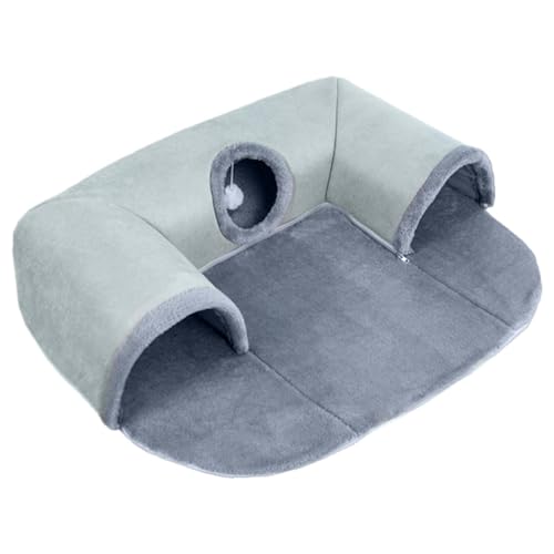 U Shape Tunnel, Cat Cave, Foldable Play Tunnel, Plush Ball Cat Supplies, Multi-Functional Cat Couch, Versatile Cat Out with Removable Washable Beds, Ideal for Kittens and Adult Cats von Buhyujkm
