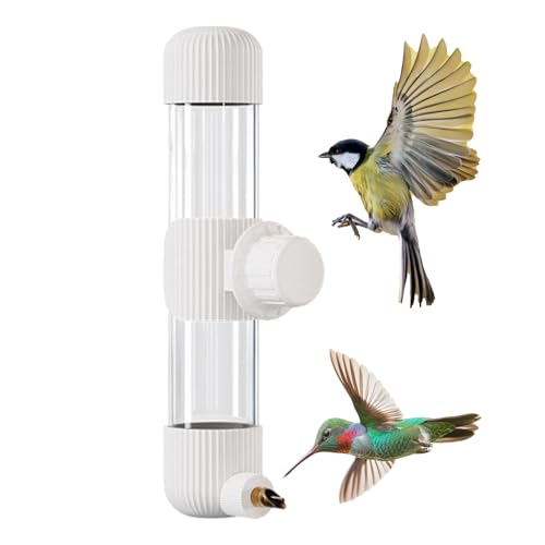 Vogelwasserspender, hängende automatische Bewässerung, auslaufsicherer Käfig-Futterspender (22,6 x 4,5 x 8,9 cm), ideal für Finken, Blauhäher, , Kanarienvögel, Innen- und Außenbereich von Buhyujkm