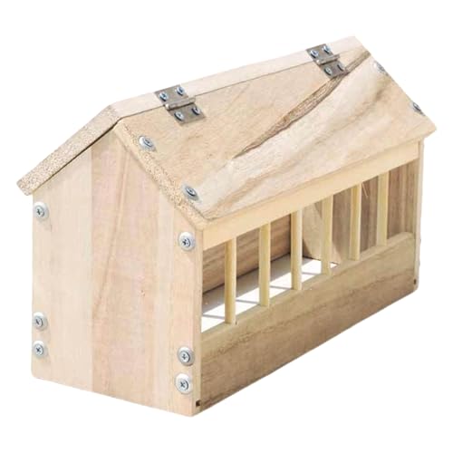 Wooden Pigeon Feeder, Large Capacity Food Dispenser, House Design, Thick Durable Structure, Less Waste, Poultry Trough for Chicken 15.75x5.12x5.51 inches, Ducks and Ducklings von Buhyujkm