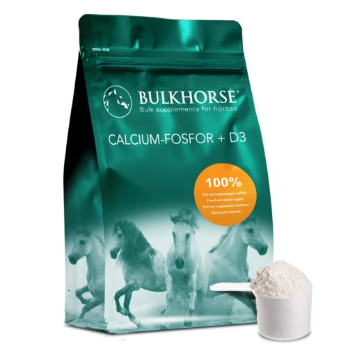 BulkHorse Calcium-Phosphor + D3 | Premium-QUALITÄT: für das Knochengerüst und wichtig für die Zusammensetzung der Knochen Ihres Pferdes | 1000 g von BulkHorse