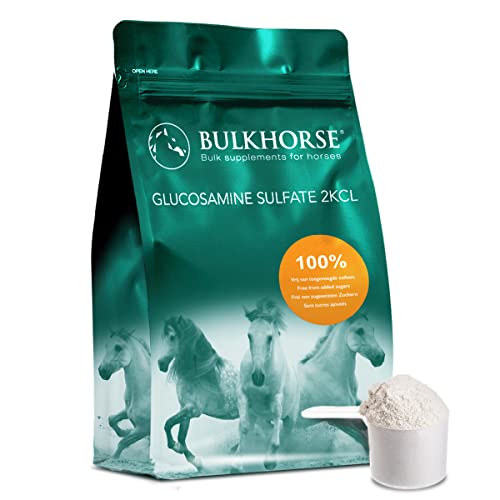 BulkHorse Glucosaminsulfat 2KCl | Premium-Qualität 100% reines Glucosaminsulfat | Hochdosiert und völlig frei von zugesetztem Zucker | 1000 Gramm von BulkHorse