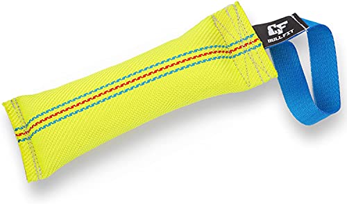Bull Fit Beisswurst für Hunde, 25 cm mit Handschlaufe - Sehr Robustes Hundespielzeug zum Training, Tauziehen und Zerrspiele mit Hund - Aus hochwertigem Feuerwehrschlauch handgefertigt, Schwimmfähig von Bull Fit
