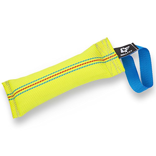 Bull Fit Beisswurst für Hunde, 30 cm mit Handschlaufe - Sehr Robustes Hundespielzeug zum Training, Tauziehen und Zerrspiele mit Hund - Aus hochwertigem Feuerwehrschlauch handgefertigt, Schwimmfähig von Bull Fit