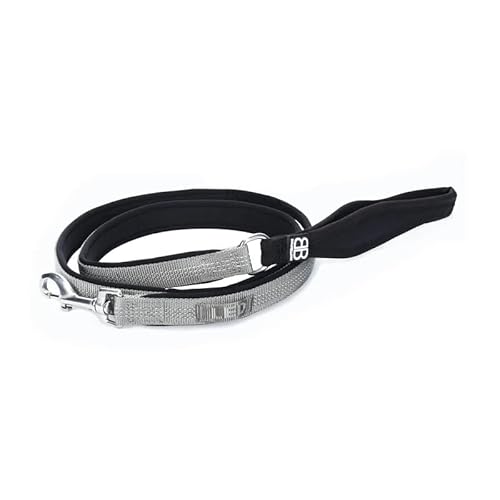BULLYBILLOWS Active Light Lead - Reflektierende Nylon-Hundeleine mit Neopren-gefüttertem Griff, Edelstahlbeschläge - Hundeleine - 1,4 m Länge - Grau BULLYBILLOWS Active Light Lead - Reflektierende Nylon-Hundeleine mit Neopren-gefüttertem Griff, Edelstahlbeschläge - Hundeleine - 1,4 m Länge - Grau von BullyBillows