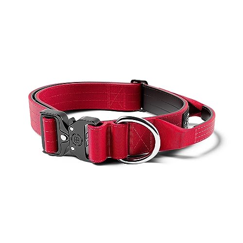 BullyBillows 4 cm großes Kampfhalsband | Dreifach genähtes Nylon Hundehalsband | Speziell entwickelter Clip für schnelles Öffnen und Verriegeln | Für alle Hunde | Rot | Mittel – 17–23" / 43–58 cm BullyBillows 4 cm großes Kampfhalsband | Dreifach genähtes Nylon Hundehalsband | Speziell entwickelter Clip für schnelles Öffnen und Verriegeln | Für alle Hunde | Rot | Mittel – 17–23" / 43–58 cm von BullyBillows