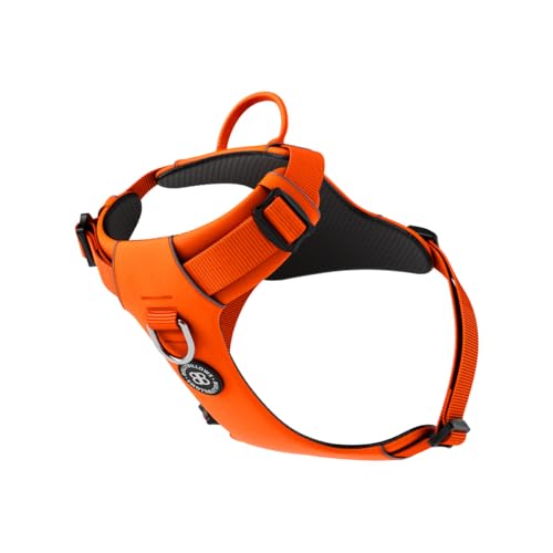 BullyBillows Air-Mesh-Hundegeschirr, Nicht einschränkend, ultraweich, verstellbar, Anti-Zug-Design mit Griff, perfekt für Jede Hunderasse, Orange, Extra Groß BullyBillows Air-Mesh-Hundegeschirr, Nicht einschränkend, ultraweich, verstellbar, Anti-Zug-Design mit Griff, perfekt für Jede Hunderasse, Orange, Extra Groß von BullyBillows