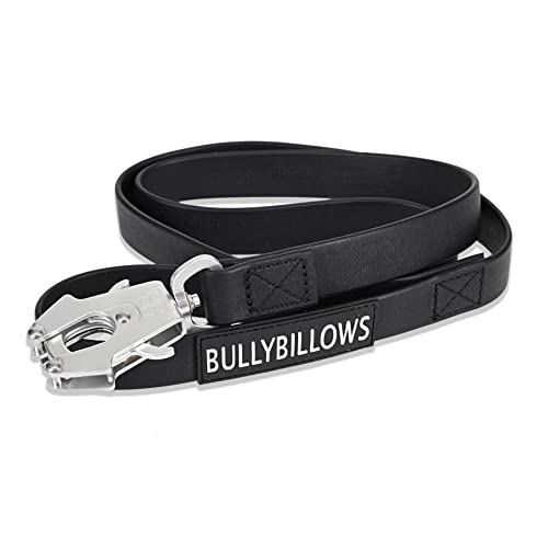 BullyBillows Billowthane® Hundeleine, 1,2 m lang, Mattes Silber von BullyBillows