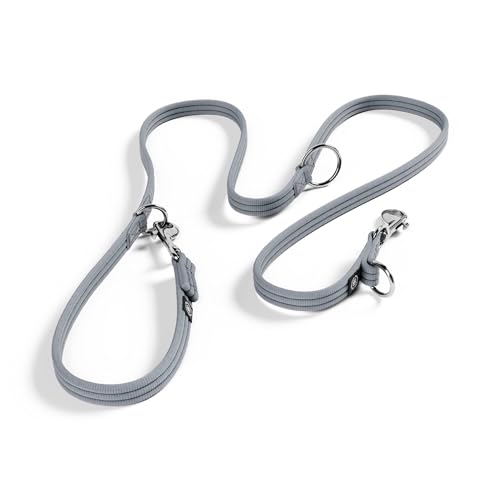 Hundeleine, doppelseitig, Metallgrau Hundeleine, doppelseitig, Metallgrau von BullyBillows