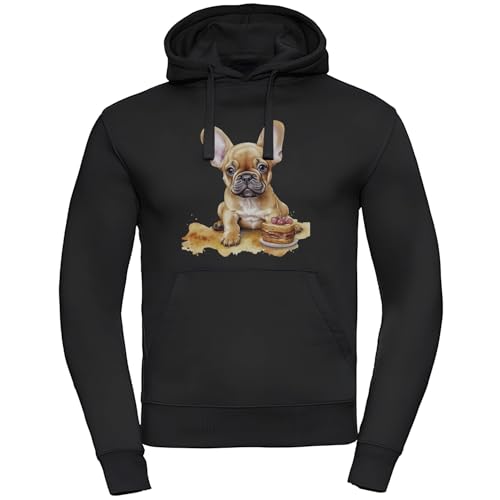 Bullyfriend Hoodie, Französische Bulldogge Kapuzenpullover, Frontprint, Schwarz Bullyfriend Hoodie, Französische Bulldogge Kapuzenpullover, Frontprint, Schwarz von Bullyfriend