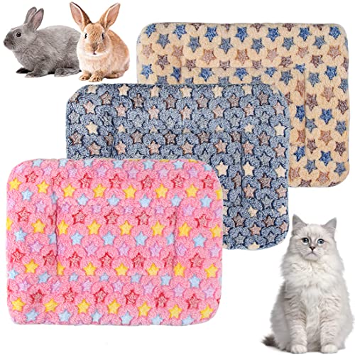 BundleMall 3 Stück Plüschbett für kleine Tiere, Warme Flauschige Welpen Fleecedecke, für Meerschweinchen,Hamster,Kaninchen,Chinchilla, Eichhörnchen (Größe L, 48,3 x 30,5 cm, Blau + Braun + Rosa) BundleMall 3 Stück Plüschbett für kleine Tiere, Warme Flauschige Welpen Fleecedecke, für Meerschweinchen,Hamster,Kaninchen,Chinchilla, Eichhörnchen (Größe L, 48,3 x 30,5 cm, Blau + Braun + Rosa) von BundleMall
