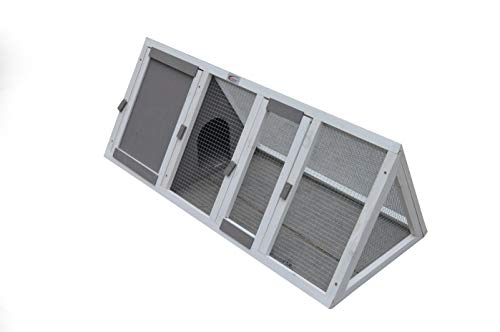 Bunny Business Pet Supplies Apex Laufgehege mit Gehege, Kaninchen/Meerschweinchenlaufstall, 1,2 m, dreieckige Ausläufe (grau) von Bunny Business Pet Supplies
