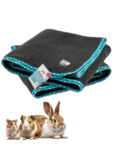 bunnyNature Bedding Easy Türkis XL | Flauschig-Weicher Fleece & Saugstarker Molton | Allergikerfreundlich & Waschbar | Ideal für Meerschweinchen | Perfekte Passform | 1,40 x 1,40 m von Bunny Nature