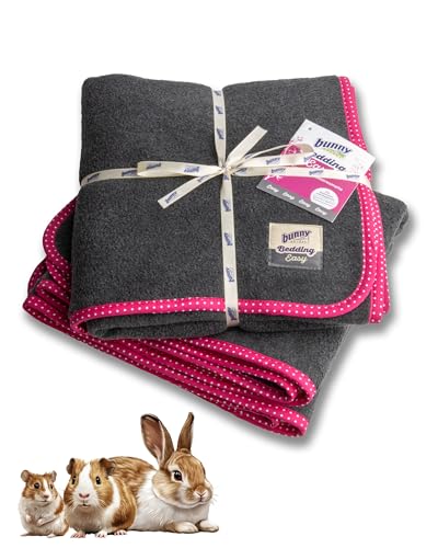 bunnyNature Bedding Easy Pink - Waschbare Pipi-Pads für Meerschweinchen, Kaninchen - Kleintier Decke - Weicher Fleece & Saugstarker Molton - Antiallergisch von bunny NATURE
