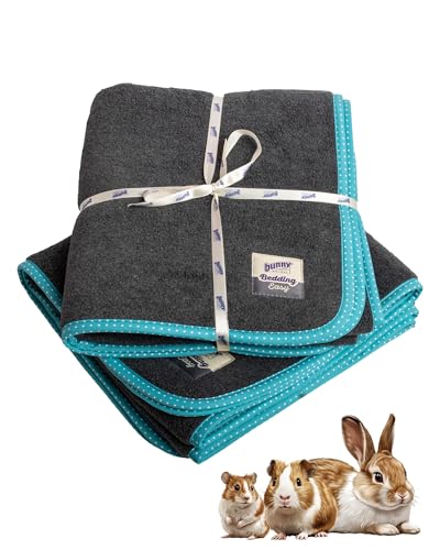 bunnyNature Bedding Easy Türkis - Waschbare PIPI-Pads für Meerschweinchen, Kaninchen - Kleintier Decke - Weicher Fleece & Saugstarker Molton - Antiallergisch von bunny NATURE