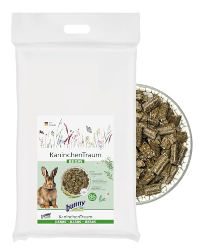 bunnyNature KaninchenTraum Herbs - Zwergkaninchen Alleinfuttermittel ab dem 6. Lebensmonat - Kaninchen-Futter mit Erlesenen Pflanzen & Extra Kräutern - 4kg von bunny NATURE