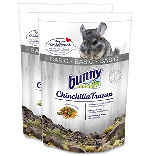 2 x 3,2 kg = 6,4 kg Bunny Chinchilla Traum Basic Futter für Chinchillas von Bunny