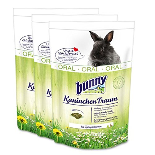 3 x 4 kg = 12 kg Bunny Kaninchen Traum Oral für Zwergkaninchen mit Zahnproblemen von Bunny