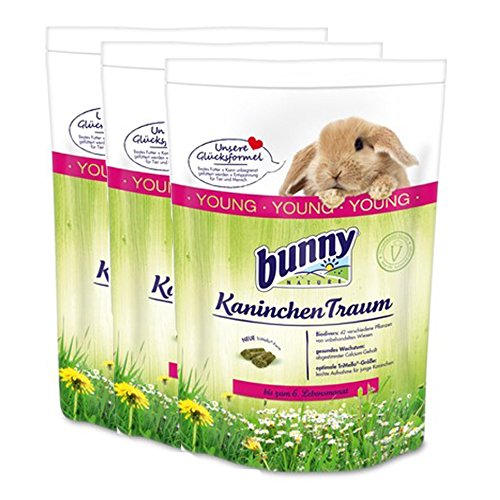 3 x 4 kg = 12 kg Bunny Kaninchen Traum Young für Zwergkaninchen bis 6 Monate von Bunny