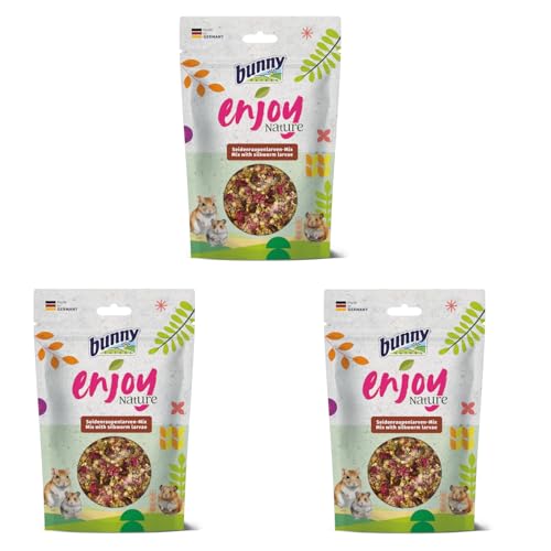 Bunny EnjoyNature Seidenraupenlarven-Mix | 3er Pack | 3 x 40 g | Natürliches Ergänzungsfuttermittel für Nagetiere | Kann wertvolles Protein und essentielle Aminosäuren liefern Bunny EnjoyNature Seidenraupenlarven-Mix | 3er Pack | 3 x 40 g | Natürliches Ergänzungsfuttermittel für Nagetiere | Kann wertvolles Protein und essentielle Aminosäuren liefern von Bunny