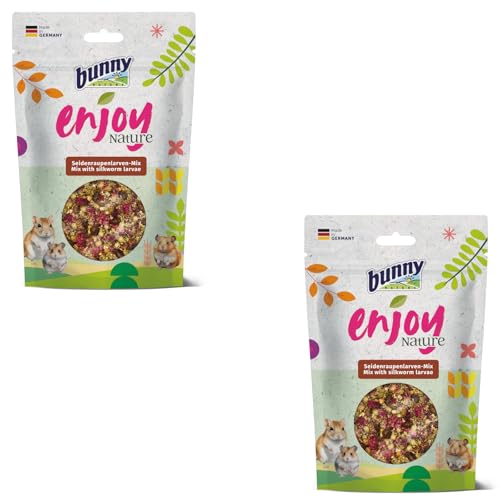 Bunny EnjoyNature Seidenraupenlarven-Mix | Doppelpack | 2 x 40 g | Natürliches Ergänzungsfuttermittel für Nagetiere | Kann wertvolles Protein und essentielle Aminosäuren liefern Bunny EnjoyNature Seidenraupenlarven-Mix | Doppelpack | 2 x 40 g | Natürliches Ergänzungsfuttermittel für Nagetiere | Kann wertvolles Protein und essentielle Aminosäuren liefern von Bunny