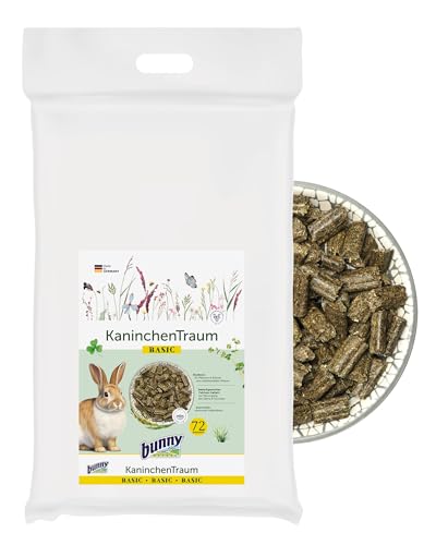 bunnyNature KaninchenTraum BASIC 4 kg | Alleinfuttermittel für Zwergkaninchen | Biodivers mit 42 verschiedenen Pflanzen | Optimaler Calcium-Gehalt | Ohne Zusatzstoffe von Bunny