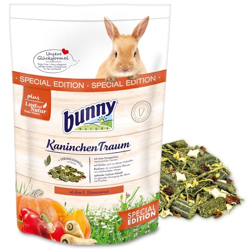 bunnyNature KaninchenTraum Special Edition 1,5kg | Vitalstoffreich mit Kürbis | Biodivers & Calcium-Optimiert | Long-Life Rezeptur | 3-Faser-Mix | Ohne Zusatzstoffe von Bunny Nature