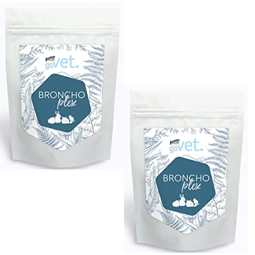 Bunny goVet - BRONCHOplex | Doppelpack | 2 x 325 g | Ergänzungsfuttermittel für Zwergkaninchen, Meerschweinchen, Chinchillas & Degus | Zur Unterstützung der Atemwege von Bunny