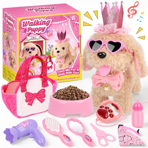 BuntWunder Hund Spielzeug Kinder ab 2 3 4 Jahre, Elektrischer Spielhund Mit Leine der Läuft und Bellt, Interaktiver Kuscheltier Laufender Hund Geschenk Spielzeug für Kinder Junge Mädchen 3 4 5 6 BuntWunder Hund Spielzeug Kinder ab 2 3 4 Jahre, Elektrischer Spielhund Mit Leine der Läuft und Bellt, Interaktiver Kuscheltier Laufender Hund Geschenk Spielzeug für Kinder Junge Mädchen 3 4 5 6 von BuntWunder