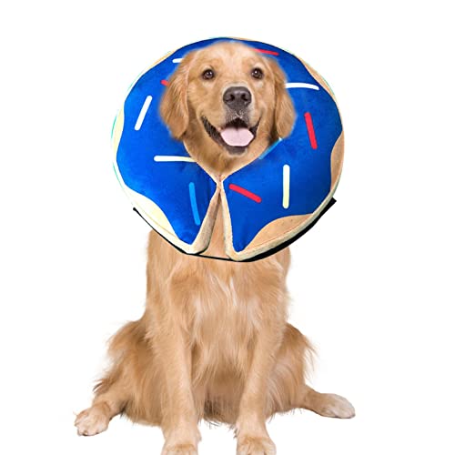 Schützendes aufblasbares Hundehalsband, schützendes aufblasbares Hundehalsband, atmungsaktiv, aufblasbares Donut-Halsband, weicher Hundekegel zur Genesung, kleine, große Hunde und Katzen, Geschenk für von Buogint
