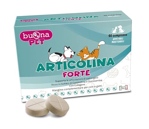 Buona Pet artikina forte (60 Tabletten) unterstützt die Gelenke von Hunden und Katzen von Buona Pet