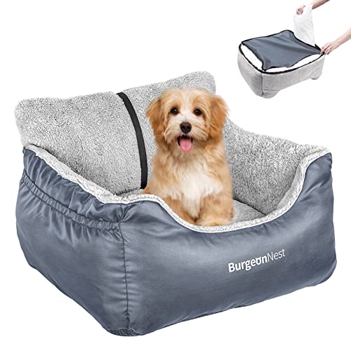 BurgeonNest Hunde-Autositz für kleine Hunde, vollständig abnehmbar und waschbar, Welpen-Sitzerhöhung, mit Aufbewahrungstaschen und Clip-On-Leine, tragbar, weiches Hunde-Auto-Reisebett BurgeonNest Hunde-Autositz für kleine Hunde, vollständig abnehmbar und waschbar, Welpen-Sitzerhöhung, mit Aufbewahrungstaschen und Clip-On-Leine, tragbar, weiches Hunde-Auto-Reisebett von BurgeonNest