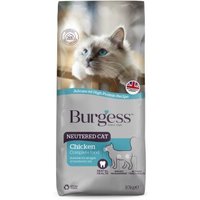 Burgess Pet Care Neutered Cat Chicken – Trockenfutter für kastrierte Katzen mit Huhn 10KG von Burgess